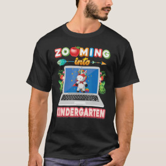 T-shirt Zoom sur la corne de licorne virtuelle de maternel