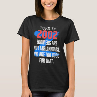 T-shirt Zoomer Gen Z Né En 2002 Humour Sarcasme Hommes et