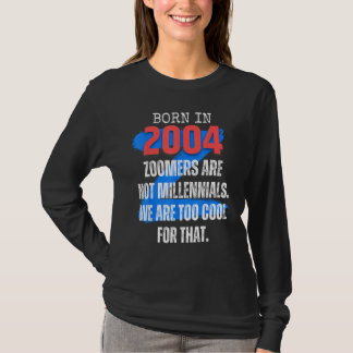 T-shirt Zoomer Gen Z Né En 2004 Humour Sarcasme Hommes et