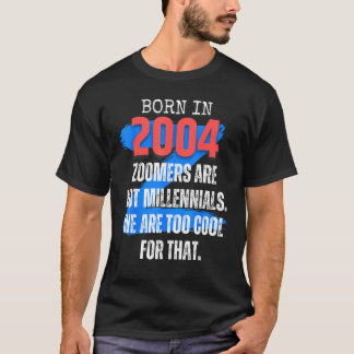 T-shirt Zoomer Gen Z Né En 2004 Humour Sarcasme Hommes et