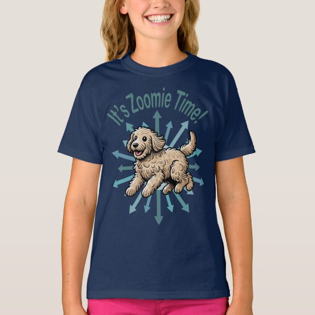 T-shirt Zoomie Time Labradoodle (Devant)