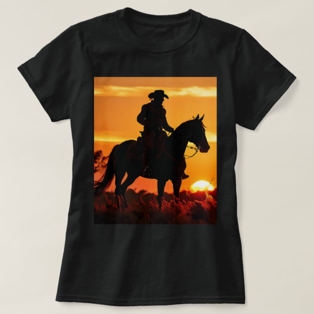 T-shirt ZOYNK Cowboy Sunset 0023384 (Design devant)