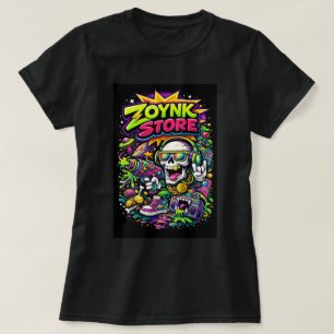 T-shirt ZOYNKSTORE Crâne qui rit avec lunettes de soleil 0
