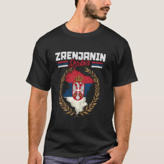 T-shirt Zrenjanin Serbie Voyage Drapeau Serbe Carte Srbija