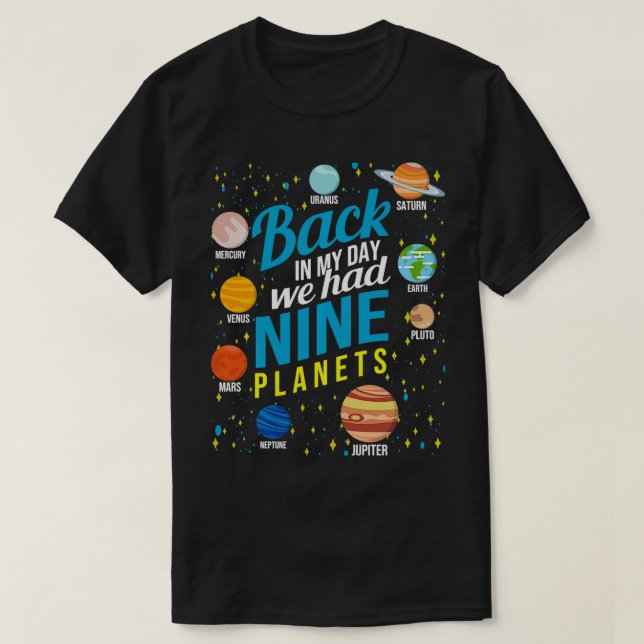 T-shirt Zu meiner Zeit en haine Neuf Planètes (Design devant)