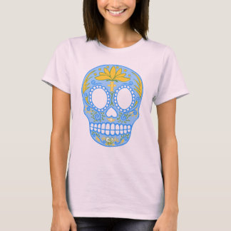 T - Shirt "Zuckerschädel" (blau)