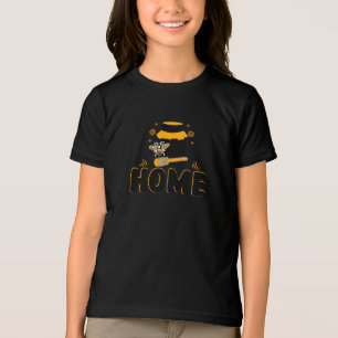 T-Shirt "ZUHAUSE" mit Cartoon-Biene und Honigglas Tri-Blend Shirt