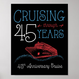 T-Shirt zum 45. Jubiläumskreuzfahrt - Paar Poster