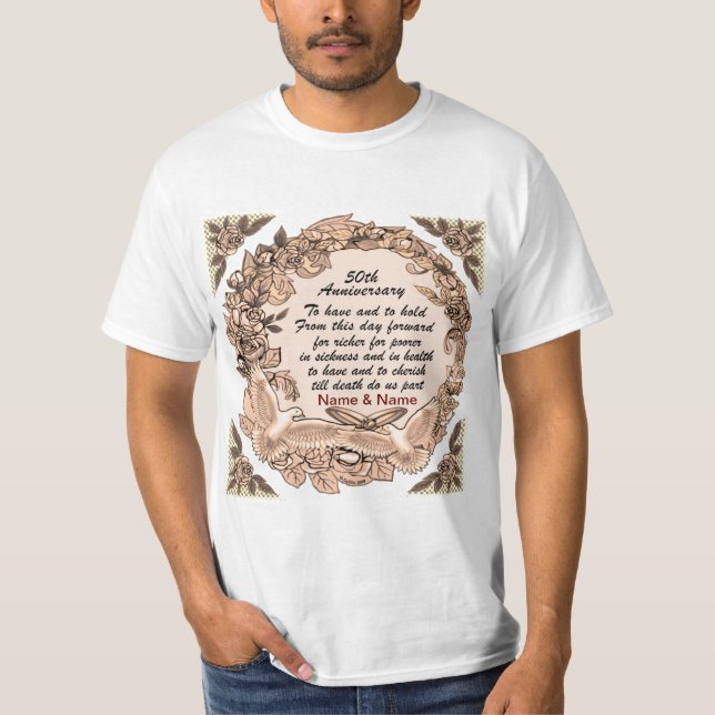 T - Shirt zum 50. Hochzeitstag (Vorderseite)