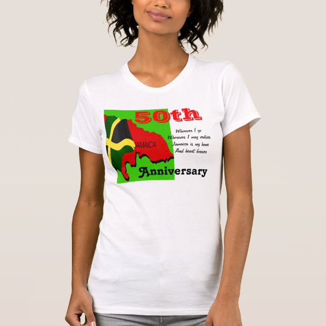 T - Shirt zum 50-jährigen Jubiläum Jamaikas (Vorderseite)