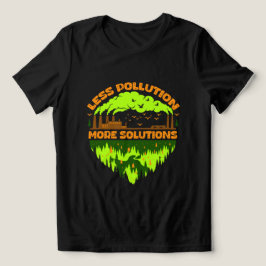 T-Shirt zum Tag der Erde: Weniger Verschmutzung, m Tri-Blend Shirt