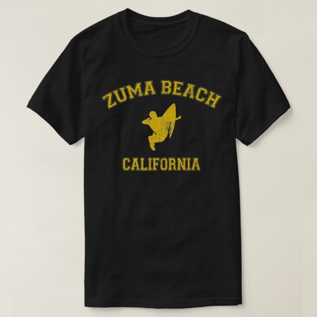 T-shirt Zuma Beach California Collegestyle Surf (Design devant)