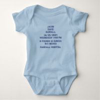 T-Shirt zur Bekanntgabe der Baby-Geburtsstatistik
