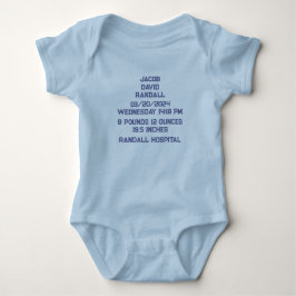 T-Shirt zur Bekanntgabe der Baby-Geburtsstatistik Baby Strampler