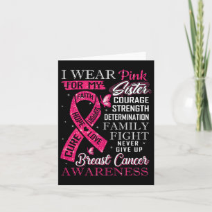 T-Shirt zur Brustkrebserkrankung Ich trage rosa fü Karte