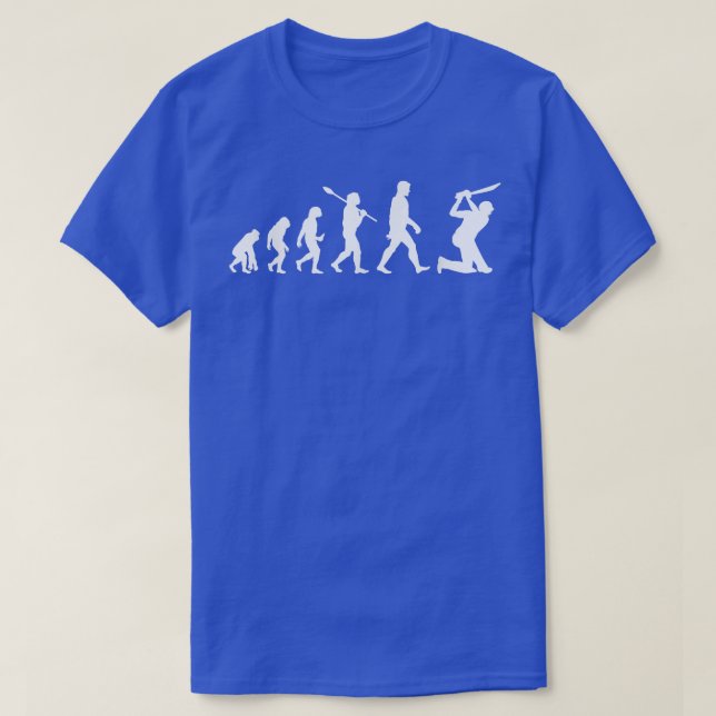 T-Shirt zur Evolution von Gricket Players oder (Design vorne)