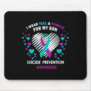 T-Shirt zur Prävention von Suiziden - ich trage Aq Mousepad