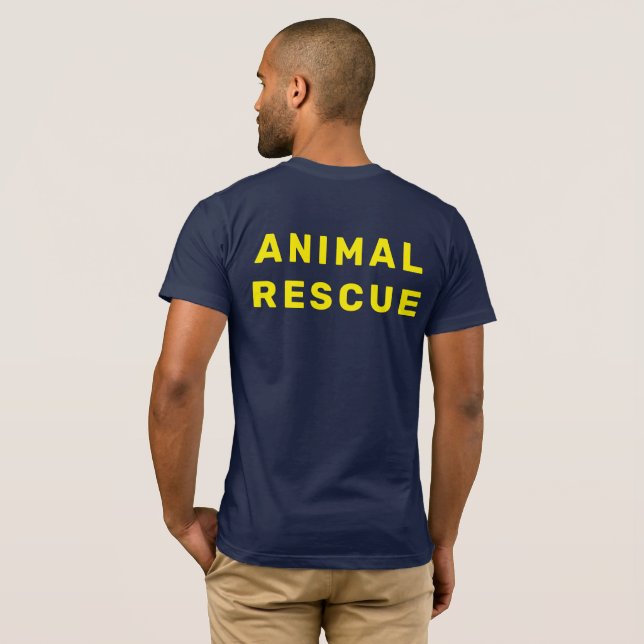 T - Shirt zur Rettung von Tieren (Schwarz voll)