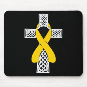 T-Shirt zur Sensibilisierung für Krebs im Kindesal Mousepad
