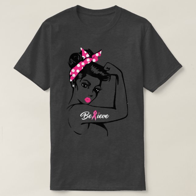 T-Shirt zur Unterstützung des Brustkrebs-Kriegers  (Design vorne)