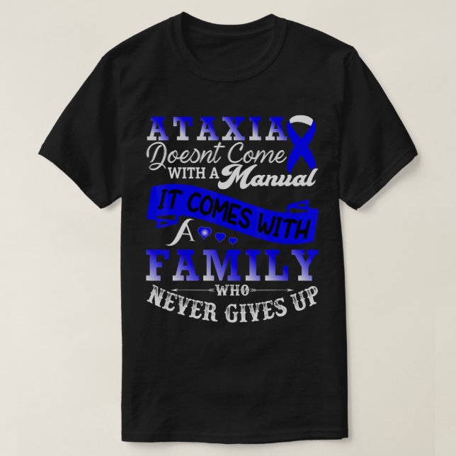 T - Shirt zur Unterstützung von Ataxie-Sensibilisi (Design vorne)