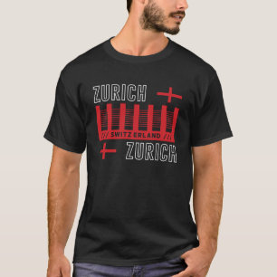 T-shirt Zurich Suisse Typographie Moderne Voyage Design