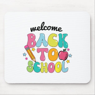 T-Shirt Zurück zur Schule Süße Bunte Bleistift Apf Mousepad