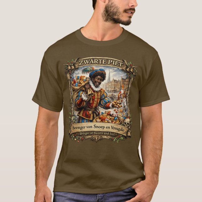 T-shirt Zwarte Piet Folklore – Dutch Sinterklaas Tradition (Devant)