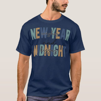 T-shirt ZXA4 Nouvel An Souhaits de minuit Baisers Famille