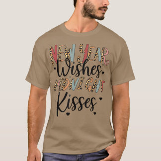 T-shirt ZXkJ Nouvel An Souhaite Minuit Baisers Famille Mat