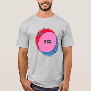 T-shirt ZZZ Math Classe Nap Temps Vénn diagramme