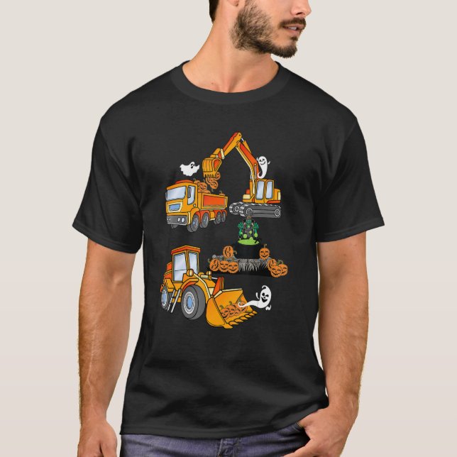 T-ShirtBaustellenfahrzeug Halloween Spooky T-Shirt (Vorderseite)