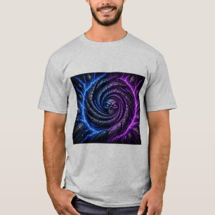 T-ShirtFeuer vs Eis Totenkopf-Wirbel Optische Illu T-Shirt