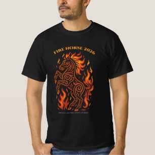 T-ShirtFeuerpferd 2026 – Zodiac-Tätowierkunst T-Shirt