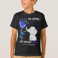 T-ShirtIM April Wir tragen den blauen Elefanten Au