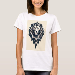 T-ShirtLöwe-Logo: Ein gewagter, geometrischer Löwe T-Shirt