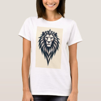 T-ShirtLöwe-Logo: Ein gewagter, geometrischer Löwe T-Shirt