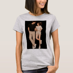 T-ShirtPaar-Liebe Grafik T-Shirt Romantischer Ma