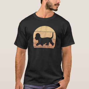 T-ShirtRetro Sunset Dandie Dinmont Terrier Dog T-Shirt