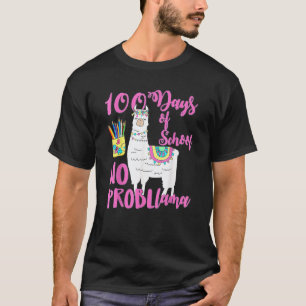T-shirts 100 jours d'école Pas de problème Lama 10