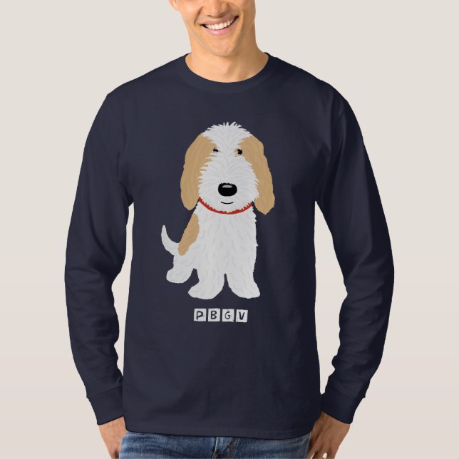 T-shirts à caricature patinée PBGV Orange & Chien  (Devant)