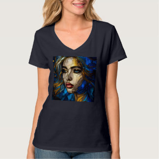 T-shirts à col V pour femmes 31
