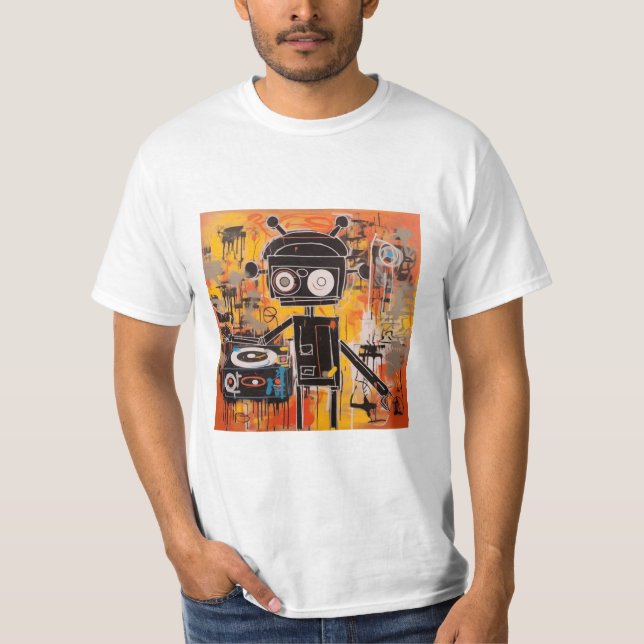 T-Shirts abstrakte Kunst DJ (Vorderseite)
