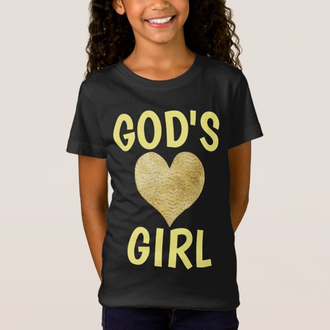 T-SHIRTS ADOS DE LA FILLE DE DIEU CHRÉTIENNE (Devant)