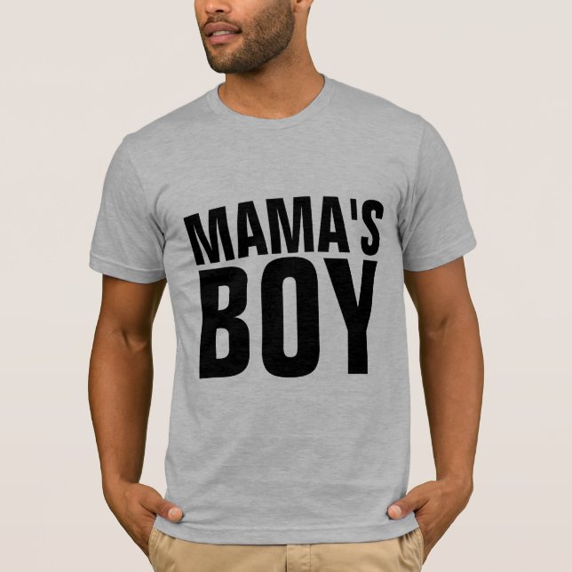 T-shirts amusants masculins MAMA'S BOY (Devant)