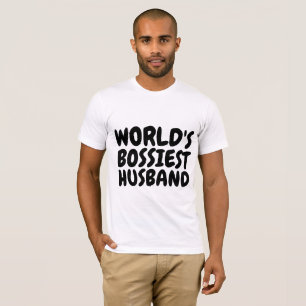 T-shirts amusants pour mari, LE PLUS BOSSIER DU MO