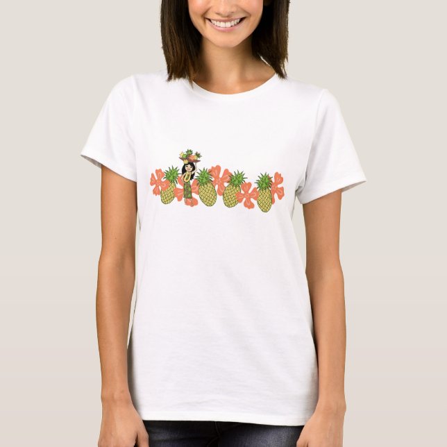 T - Shirts Ananas Luau Band-Gallone (Vorderseite)