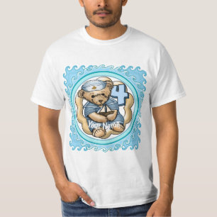 T-shirts Anniversaires de l'Ours de Voile 4 ans