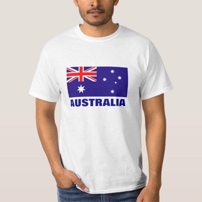 T-shirts australiens de drapeau (Devant)