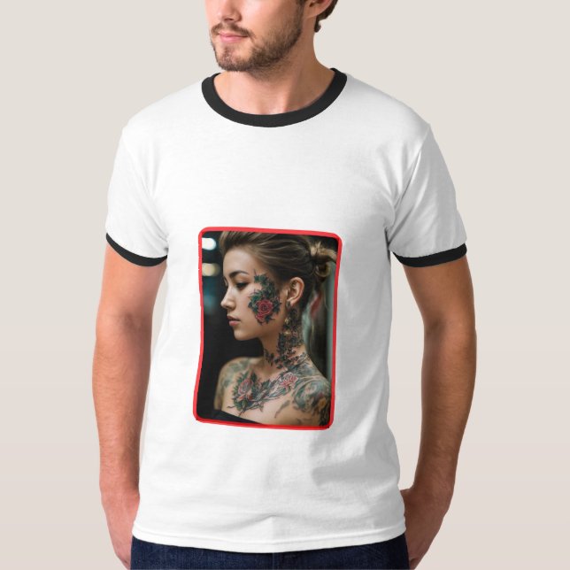 T-Shirts Avec Des Portraits De Filles Enchanteurs  (Devant)